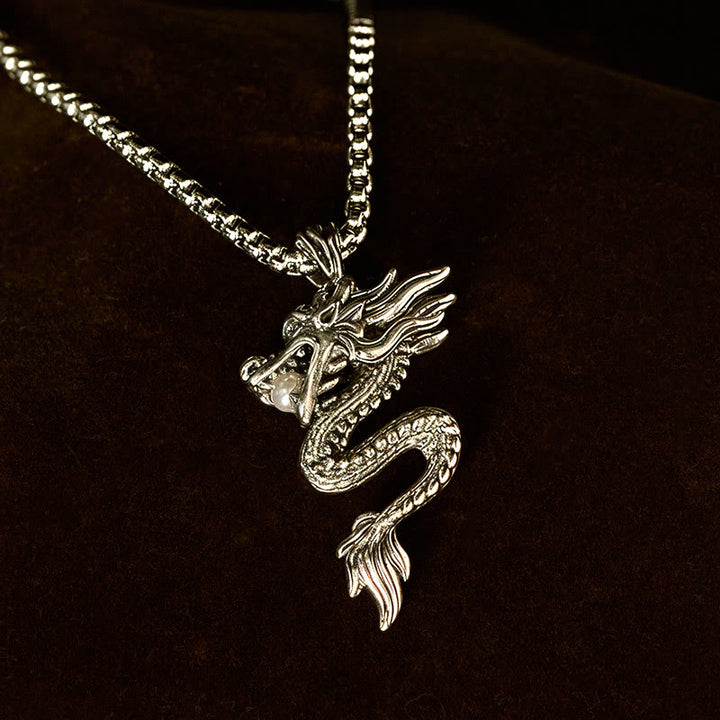 Collana con ciondolo in rame con Buddha Stones drago, simbolo di equilibrio e fortuna - image 7