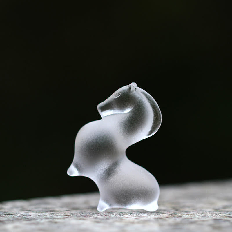 Buddha Stones Anno del Cavallo Baccello di Loto Foglia di Loto Liuli Opera d'Arte di Cristallo Decorazione Energetica per la Casa e l'Ufficio - image 19