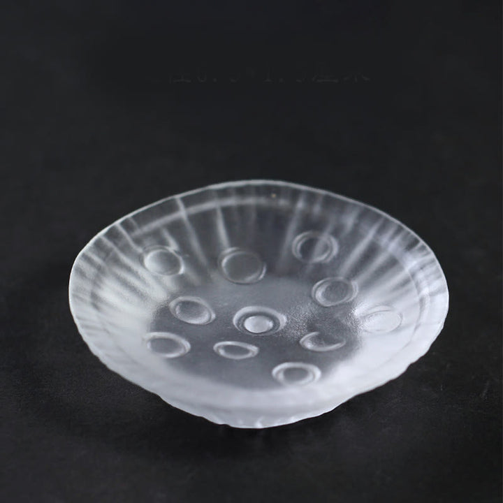 Buddha Stones Anno del Cavallo Baccello di Loto Foglia di Loto Liuli Opera d'Arte di Cristallo Decorazione Energetica per la Casa e l'Ufficio - Tampone di baccello di loto 6,5*1,5 cm - image 5