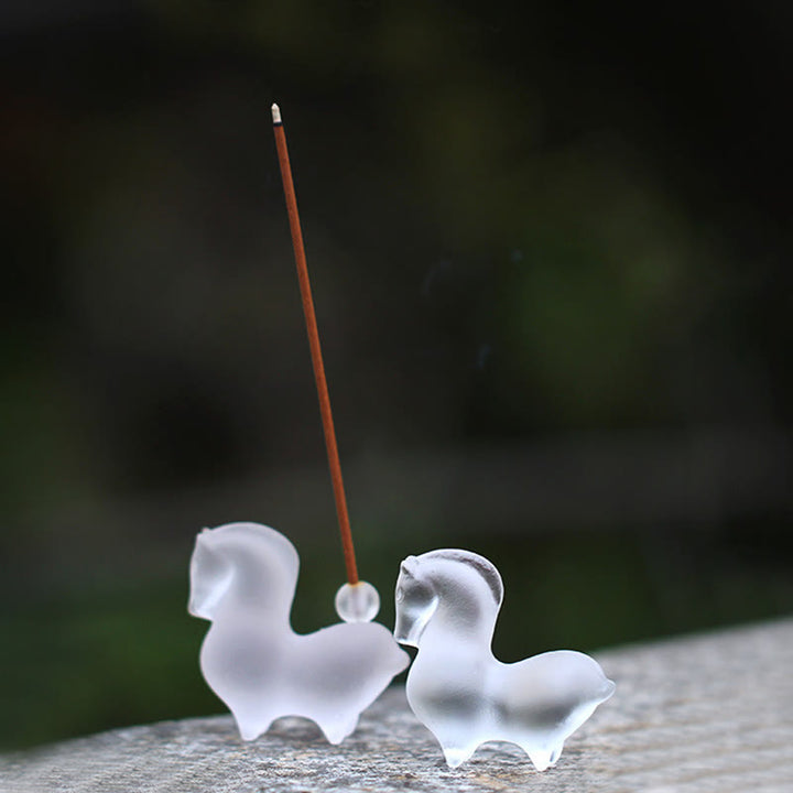 Buddha Stones Anno del Cavallo Baccello di Loto Foglia di Loto Liuli Opera d'Arte di Cristallo Decorazione Energetica per la Casa e l'Ufficio - image 20