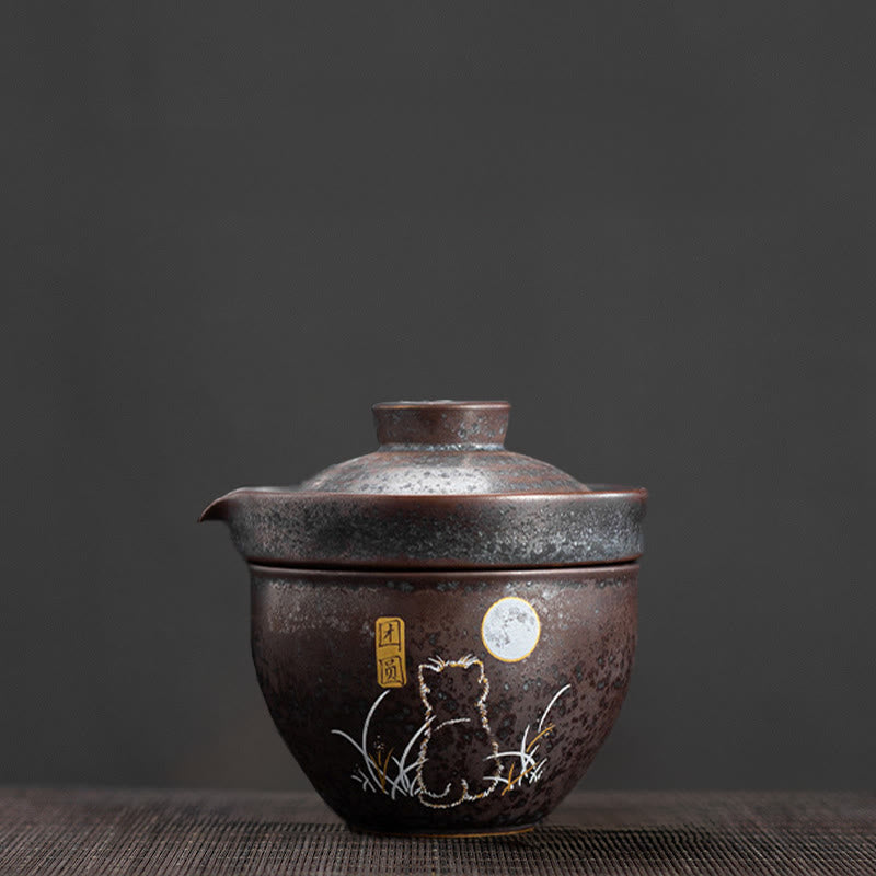 Tazza da tè Kung Fu con gatto carino Buddha Stones  - image 1