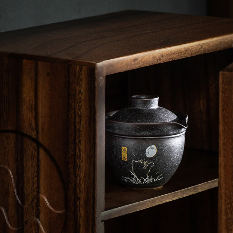 Tazza da tè Kung Fu con gatto carino Buddha Stones  - Set della buona fortuna - image 14