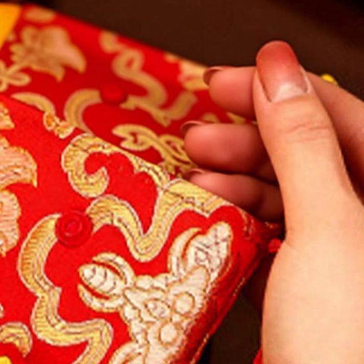 Buddha Stones Anno del Cavallo 2026 Capodanno Carattere Fu Ricamo Portafortuna Busta Rossa Cinese - image 13