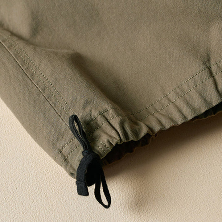 Pantaloni cargo da donna in cotone con coulisse Buddha Stones Fall, lunghezza 7-8, con tasche - image 6