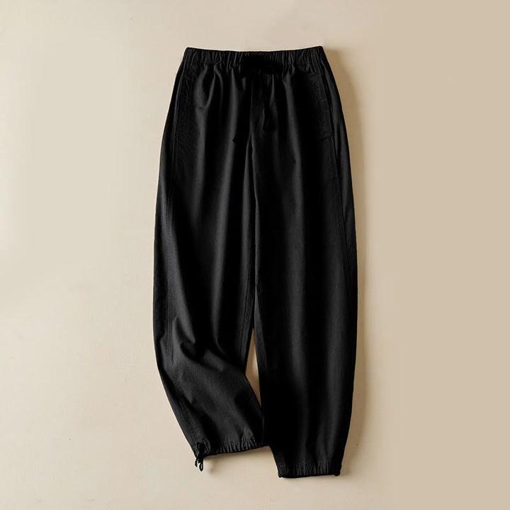 Pantaloni cargo da donna in cotone con coulisse Buddha Stones Fall, lunghezza 7-8, con tasche - Nero - US12, UK/AU16, EU44 (3XL) - image 11