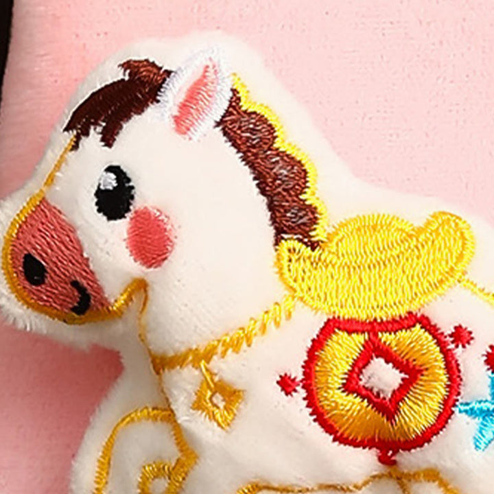 Buddha Stones Anno del Cavallo 2026 Capodanno Carattere Fu Lingotto Motivo Ricamo Busta Rossa Cinese - image 6