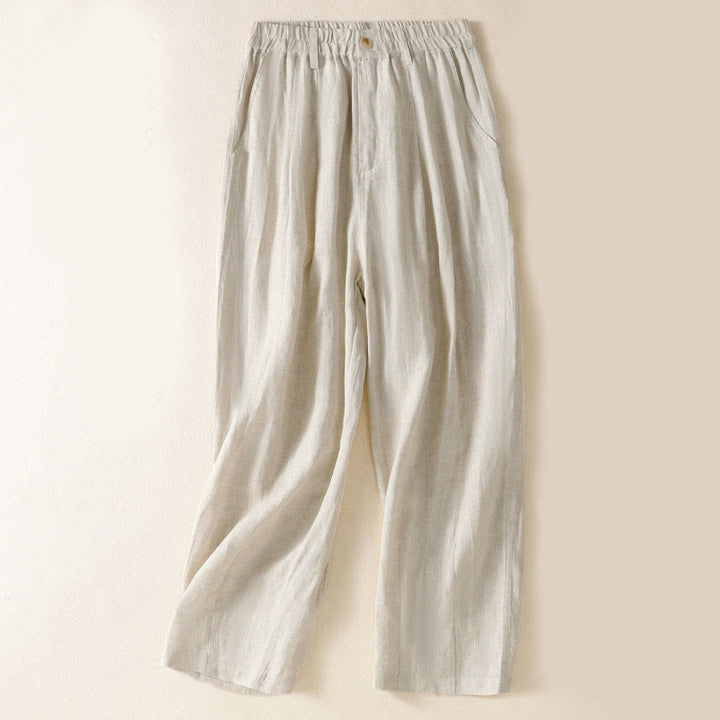 Pantaloni da donna alla caviglia con tasche e bottoni e cerniera estiva Buddha Stones - Biancheria - US8-10, UK/AU12-14, EU40-42 (2XL) - image 33