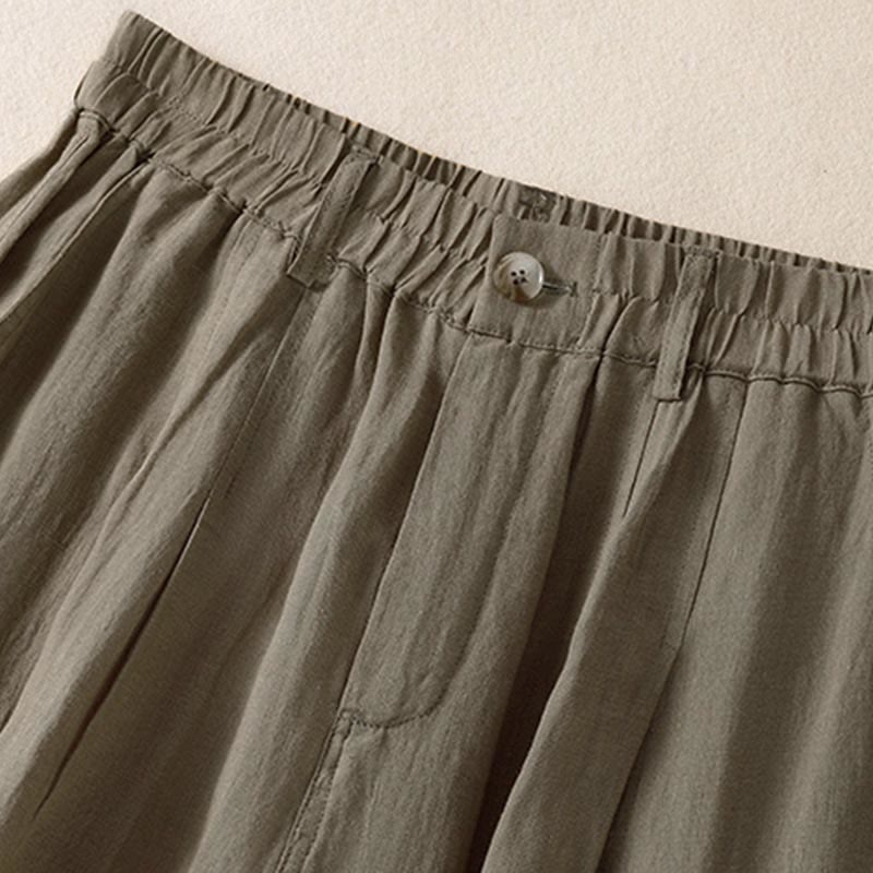 Pantaloni da donna alla caviglia con tasche e bottoni e cerniera estiva Buddha Stones - image 23