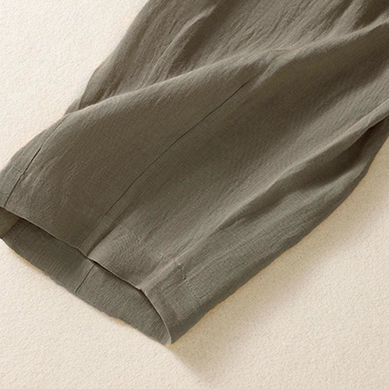 Pantaloni da donna alla caviglia con tasche e bottoni e cerniera estiva Buddha Stones - image 26