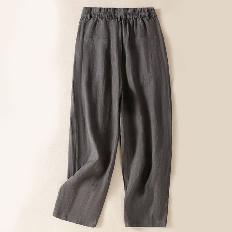 Pantaloni da donna alla caviglia con tasche e bottoni e cerniera estiva Buddha Stones - image 31