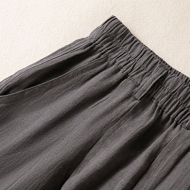 Pantaloni da donna alla caviglia con tasche e bottoni e cerniera estiva Buddha Stones - image 28