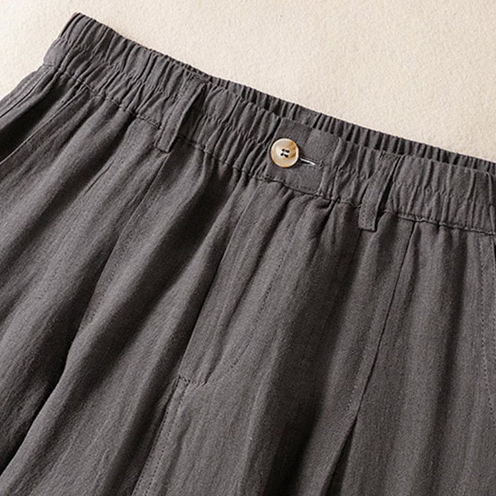 Pantaloni da donna alla caviglia con tasche e bottoni e cerniera estiva Buddha Stones - image 29