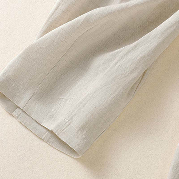 Pantaloni da donna alla caviglia con tasche e bottoni e cerniera estiva Buddha Stones - image 38