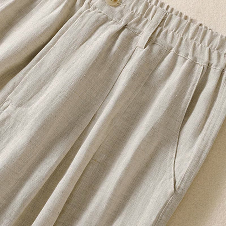 Pantaloni da donna alla caviglia con tasche e bottoni e cerniera estiva Buddha Stones - image 37