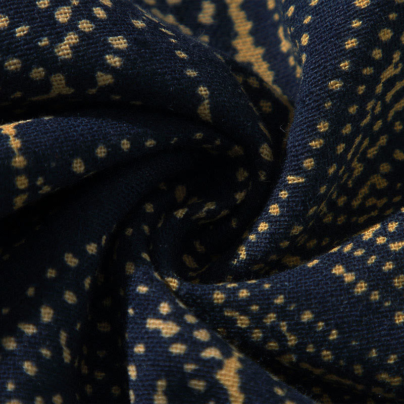 Giacca da uomo in cotone con maniche corte e aperta sul davanti, motivo Buddha Stones, strisce floreali, farfalle e inchiostro - image 9