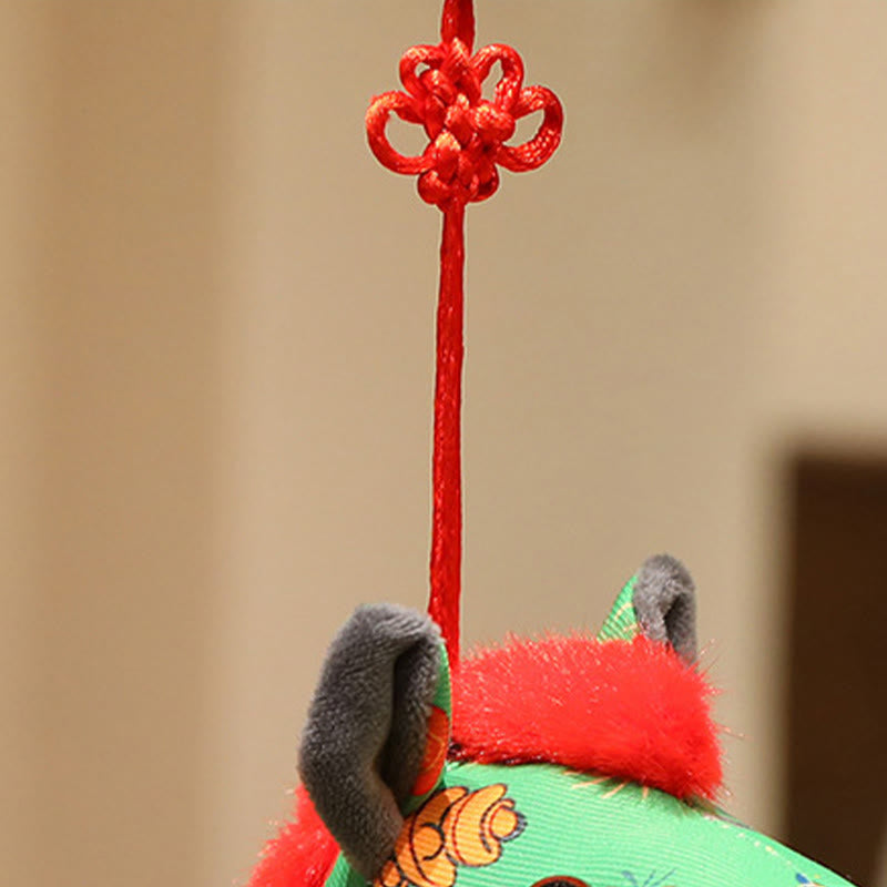 Buddha Stones Anno del Cavallo Decorazione da appendere con nodo cinese in corda rossa - image 14