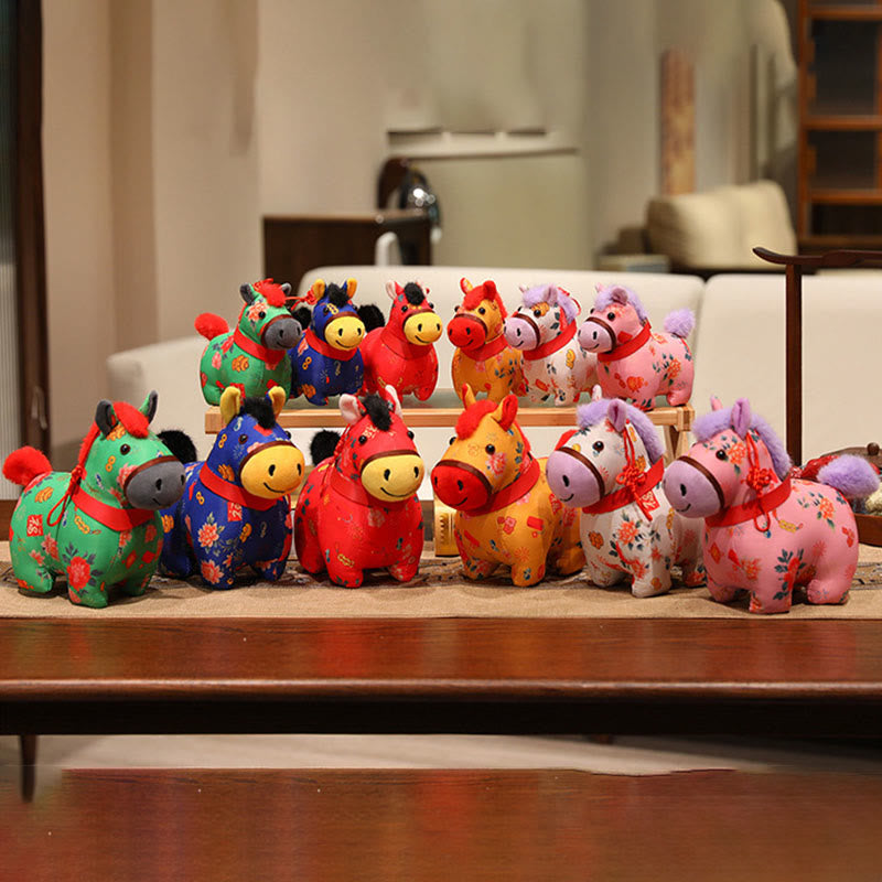 Buddha Stones Anno del Cavallo Decorazione da appendere con nodo cinese in corda rossa - image 15