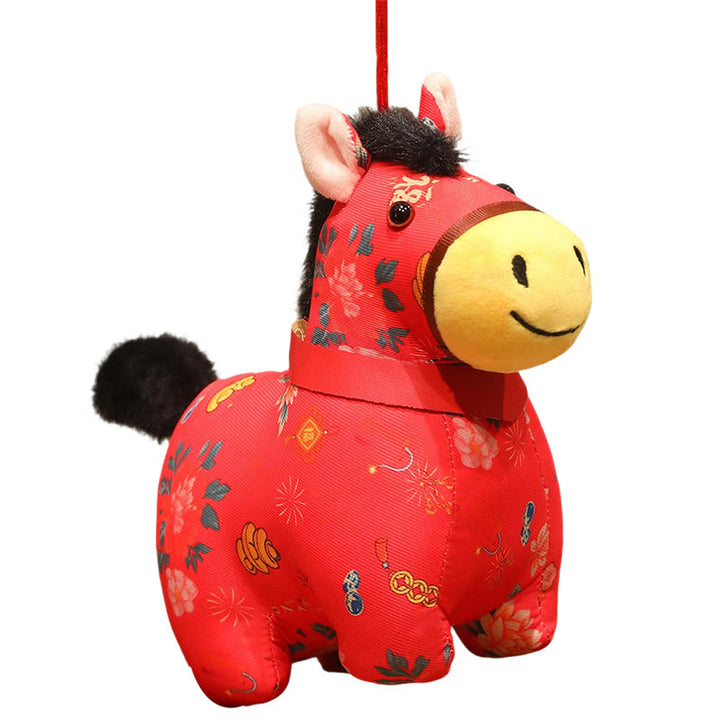 Buddha Stones Anno del Cavallo Decorazione da appendere con nodo cinese in corda rossa - image 4