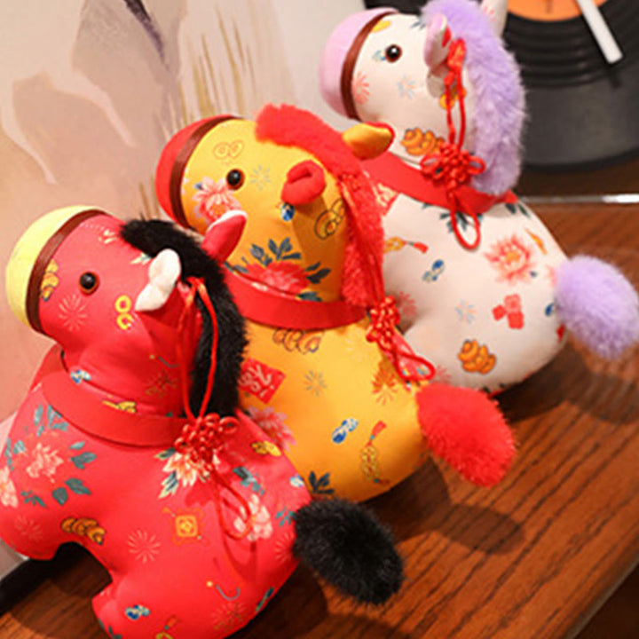 Buddha Stones Anno del Cavallo Decorazione da appendere con nodo cinese in corda rossa - image 18