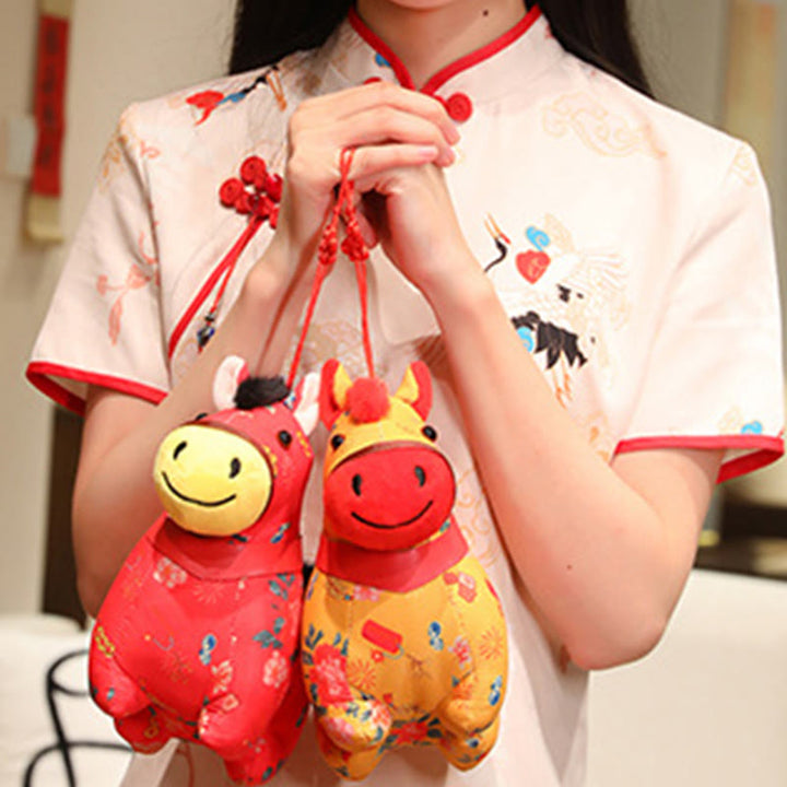 Buddha Stones Anno del Cavallo Decorazione da appendere con nodo cinese in corda rossa - image 16