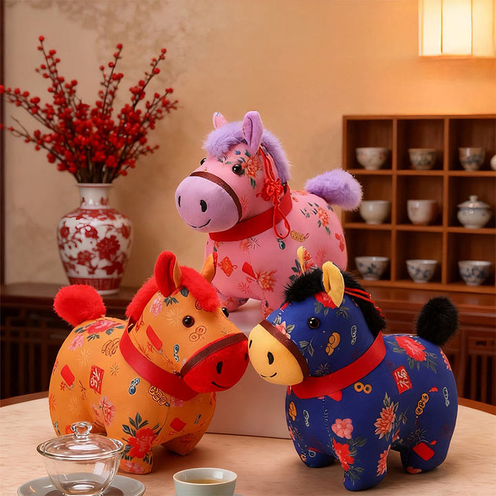 Buddha Stones Anno del Cavallo Decorazione da appendere con nodo cinese in corda rossa - image 20