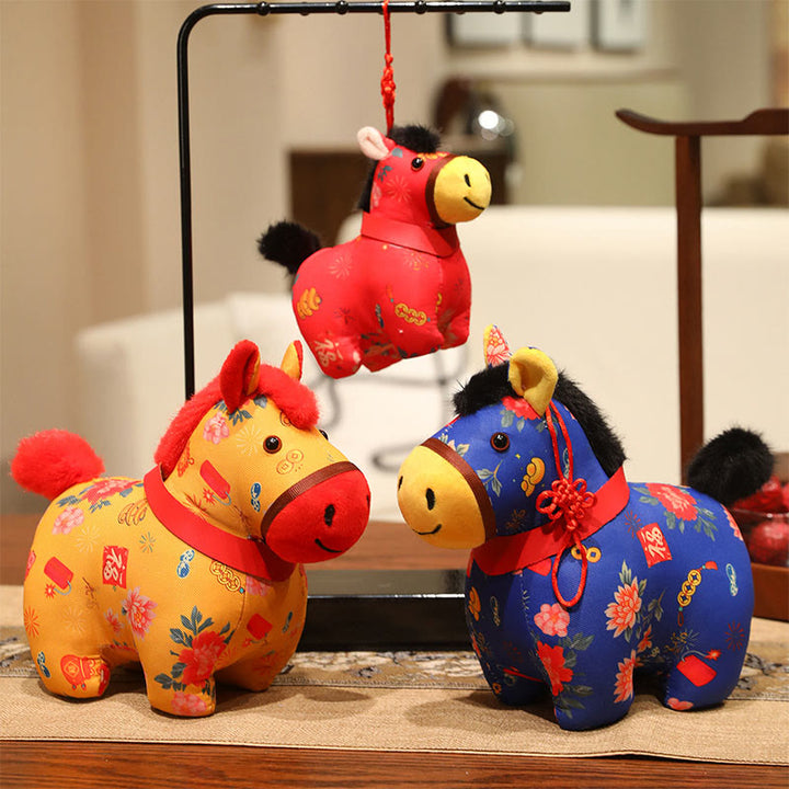 Buddha Stones Anno del Cavallo Decorazione da appendere con nodo cinese in corda rossa - image 22