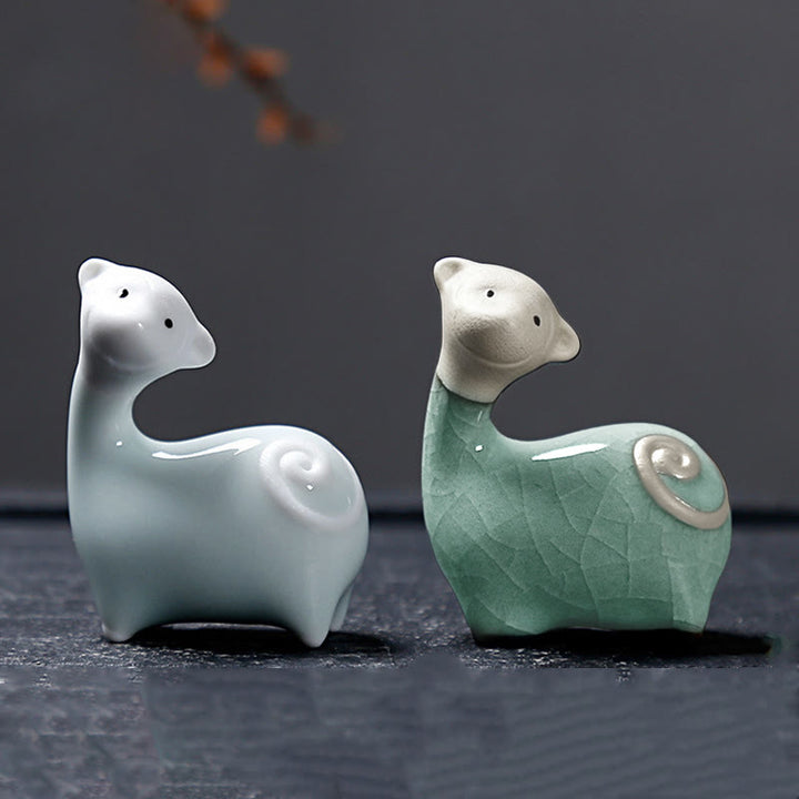 Buddha Stones Zodiaco cinese Ceramica Tè Animale domestico Decorazione per la casa - image 41