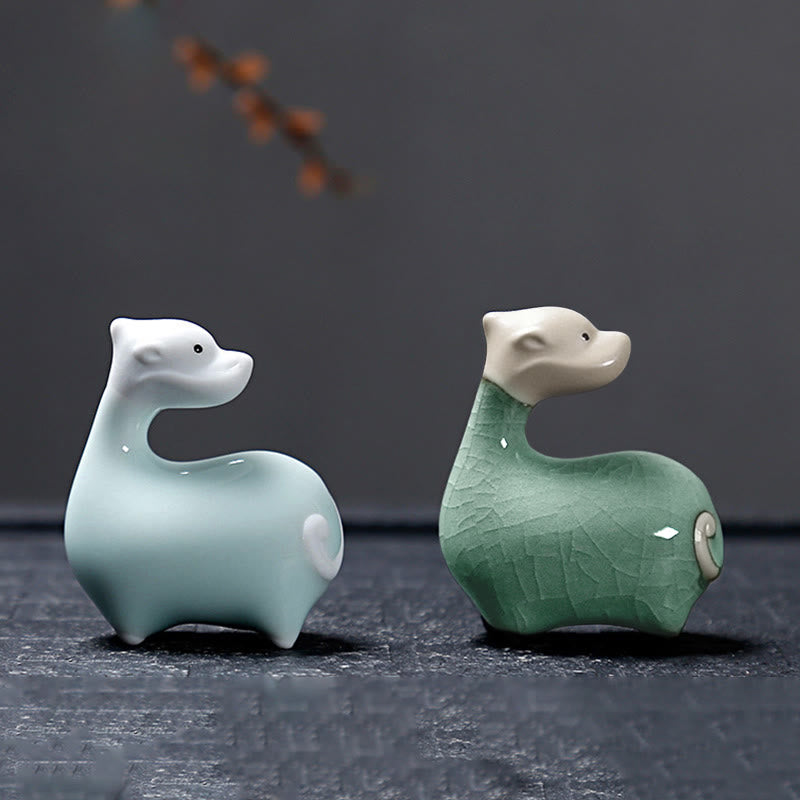 Buddha Stones Zodiaco cinese Ceramica Tè Animale domestico Decorazione per la casa - image 38