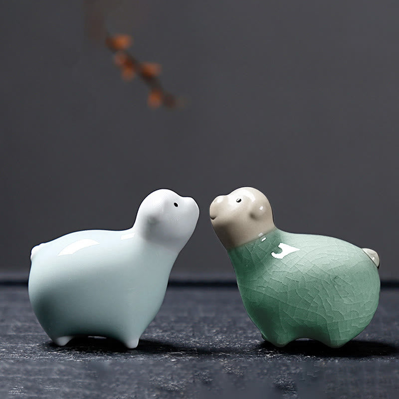 Buddha Stones Zodiaco cinese Ceramica Tè Animale domestico Decorazione per la casa - image 44