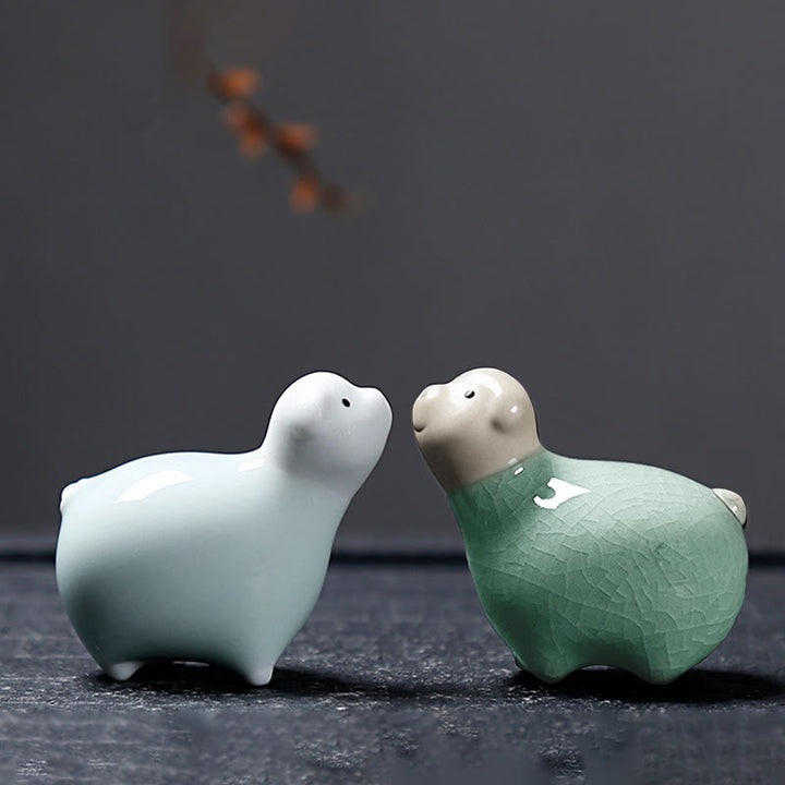 Buddha Stones Zodiaco cinese Ceramica Tè Animale domestico Decorazione per la casa - image 44