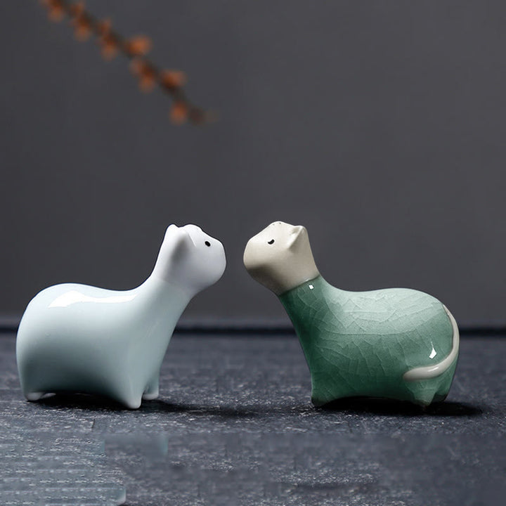Buddha Stones Zodiaco cinese Ceramica Tè Animale domestico Decorazione per la casa - image 36