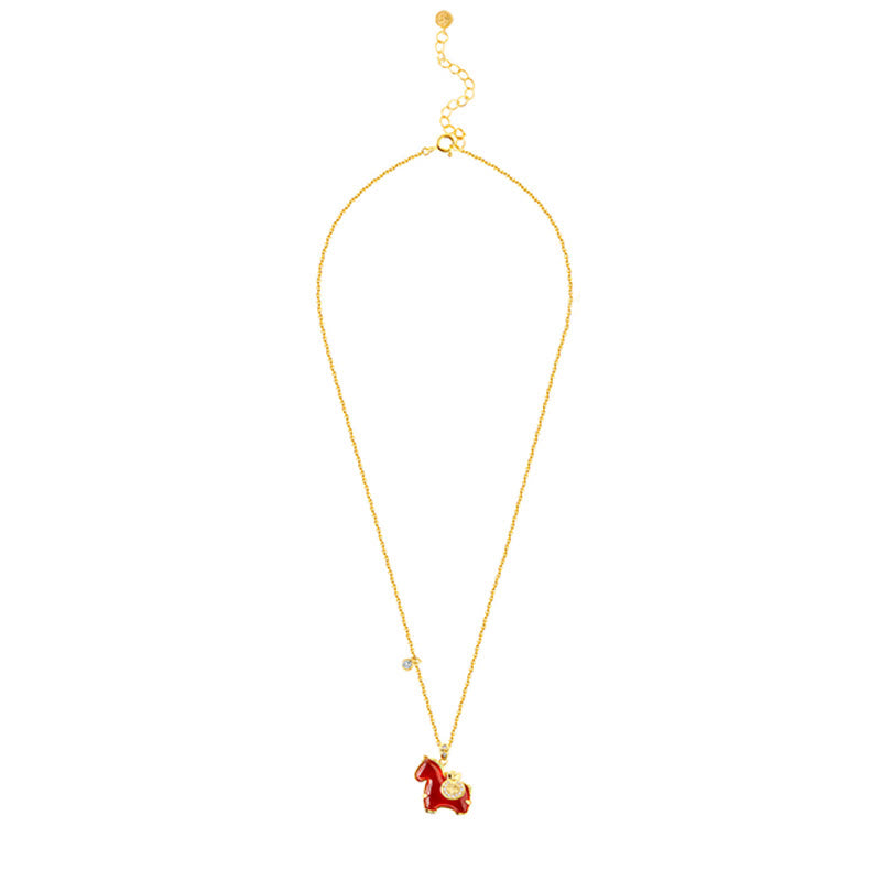 Buddha Stones Anno del Cavallo Agata Rossa Carattere Fu Collana Pendenti Fiducia - image 8