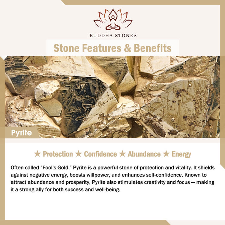 Braccialetto di corda con carta di protezione in pirite, tormalina nera, occhio di tigre Buddha Stones - image 9