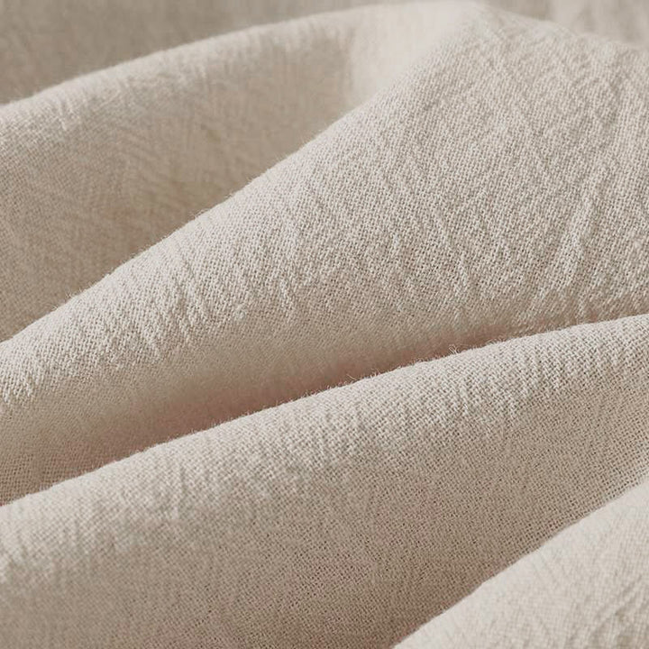 Camicia da donna in cotone a maniche lunghe con scollo rotondo e tre bottoni, modello Buddha Stones Fall Plain - image 9