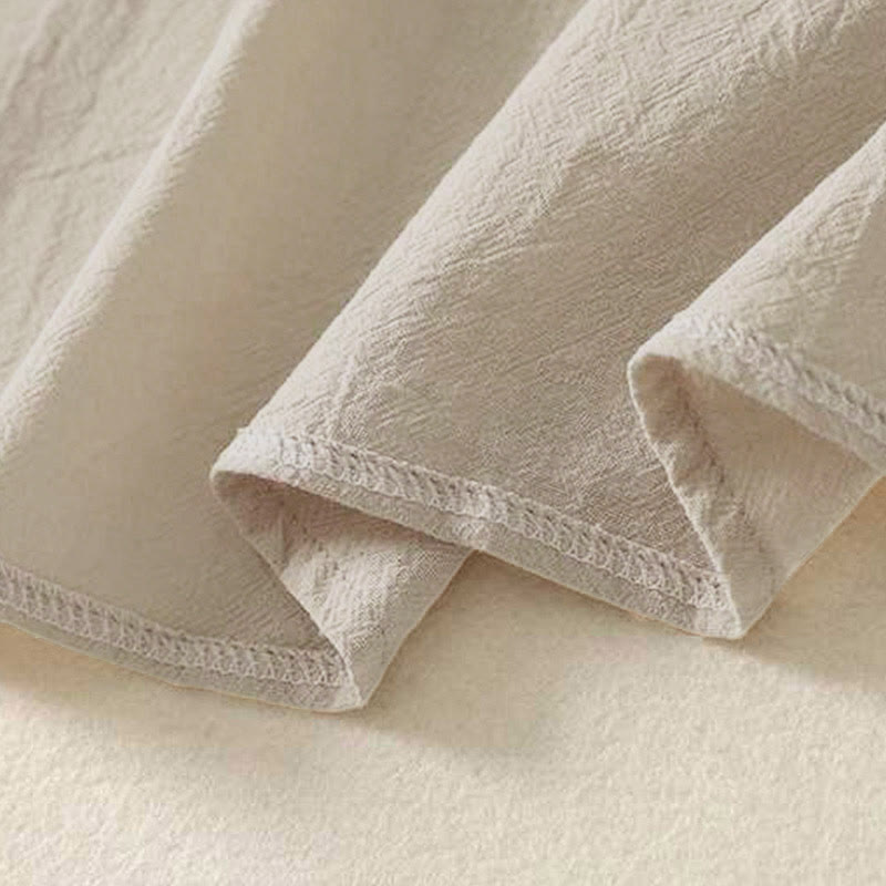 Camicia da donna in cotone a maniche lunghe con scollo rotondo e tre bottoni, modello Buddha Stones Fall Plain - image 8