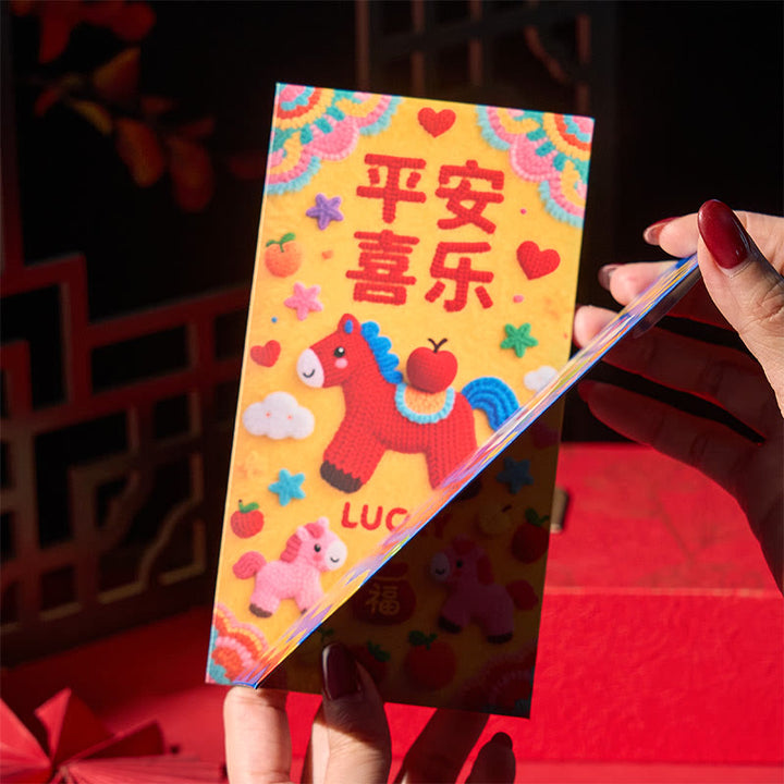 Buddha Stones Anno del Cavallo 2026 Capodanno Fortunato 6 pezzi Busta Rossa Cinese - image 5