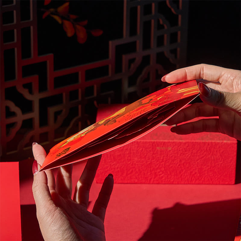 Buddha Stones Anno del Cavallo 2026 Capodanno Carattere Fu 6 pezzi Busta rossa cinese - image 3