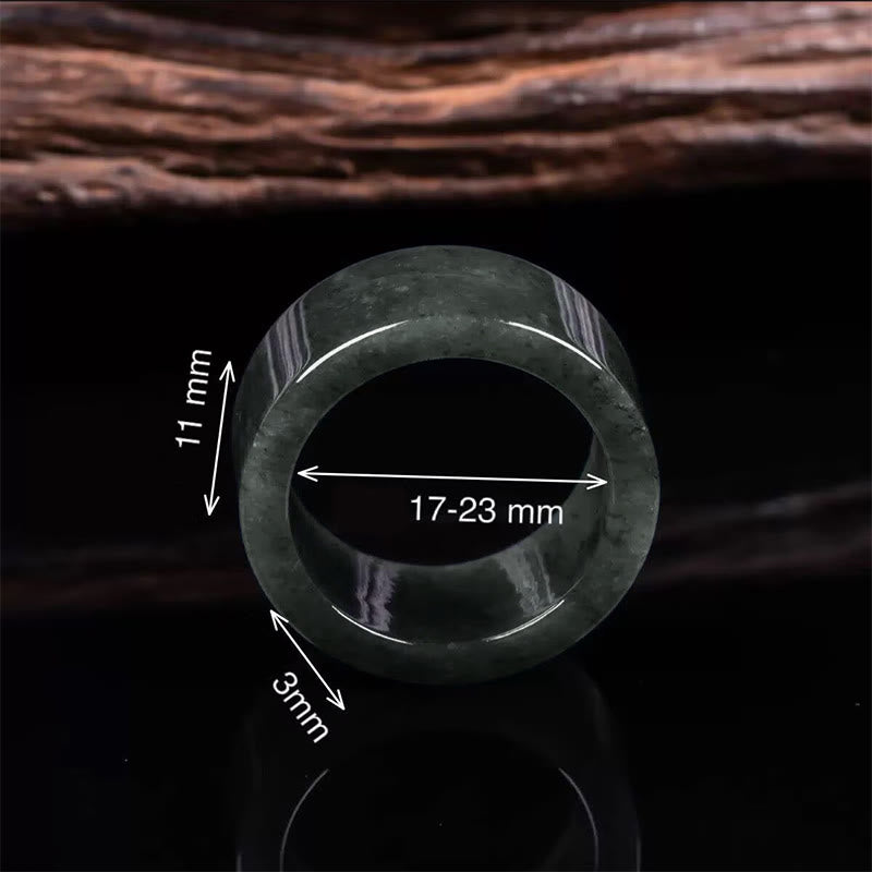 Buddha Stones Anello di giada per prosperità, abbondanza e fortuna - image 2