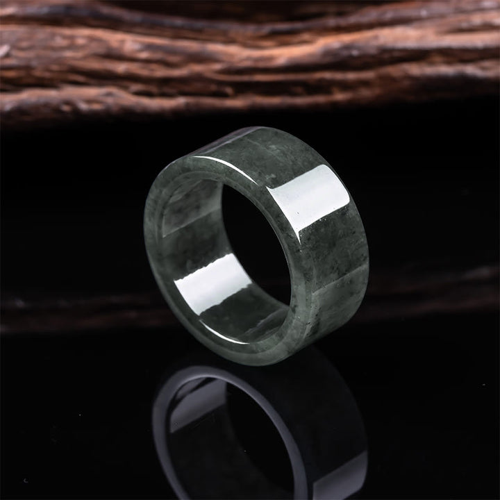 Buddha Stones Anello di giada per prosperità, abbondanza e fortuna - Giada (24 mm) - image 0