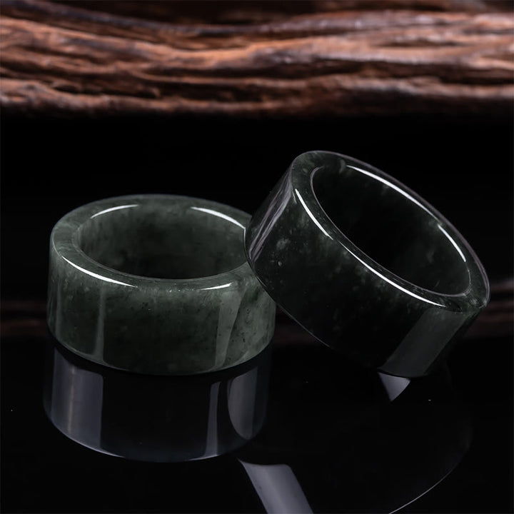 Buddha Stones Anello di giada per prosperità, abbondanza e fortuna - image 4