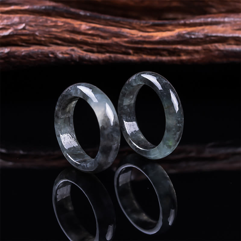 Buddha Stones Anello di giada prosperità fortuna abbondanza - image 7