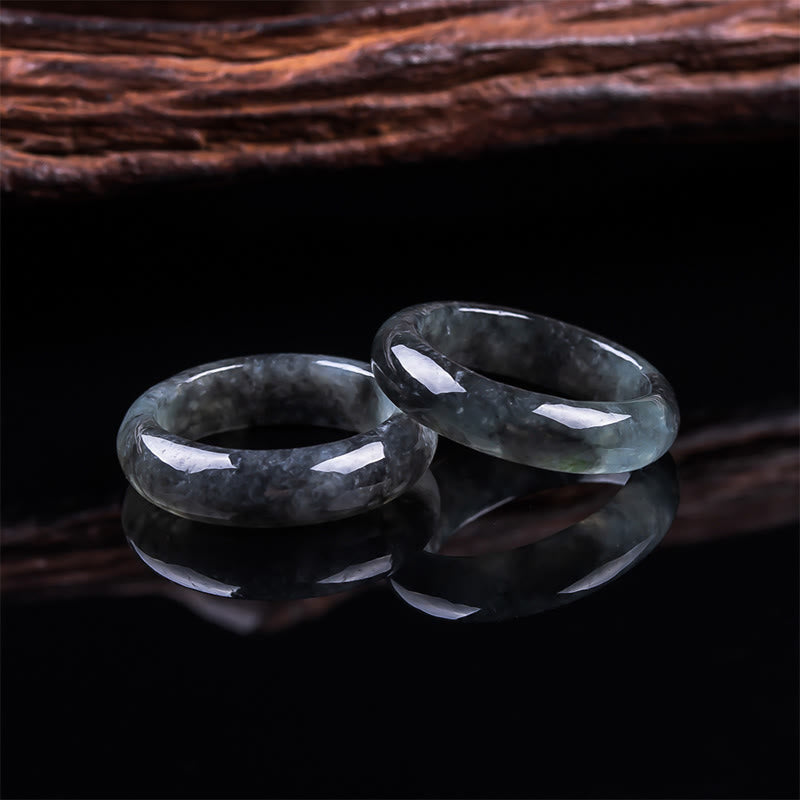 Buddha Stones Anello di giada prosperità fortuna abbondanza - image 0