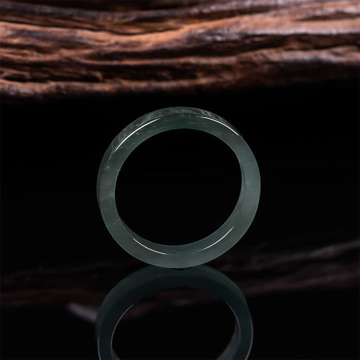 Buddha Stones Anello di giada con abbondanza e prosperità disponibile in diverse misure - image 2