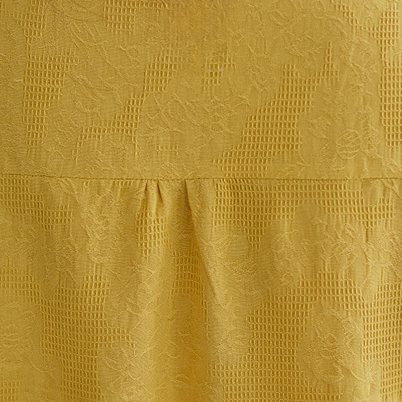 Buddha Stones Camicia da donna in cotone a maniche corte con scollo rotondo e motivo floreale tridimensionale - image 15