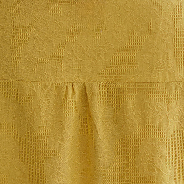 Buddha Stones Camicia da donna in cotone a maniche corte con scollo rotondo e motivo floreale tridimensionale - image 15