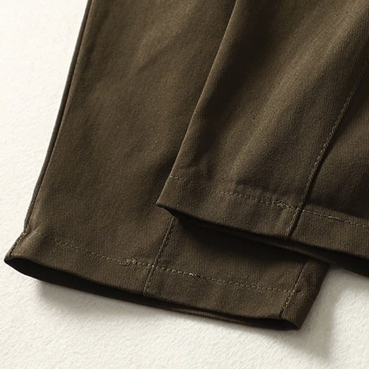 Buddha Stones Pantaloni harem da donna in cotone con tasche, lunghezza alla caviglia, con bottoni e cerniera, stile semplice autunnale - image 10