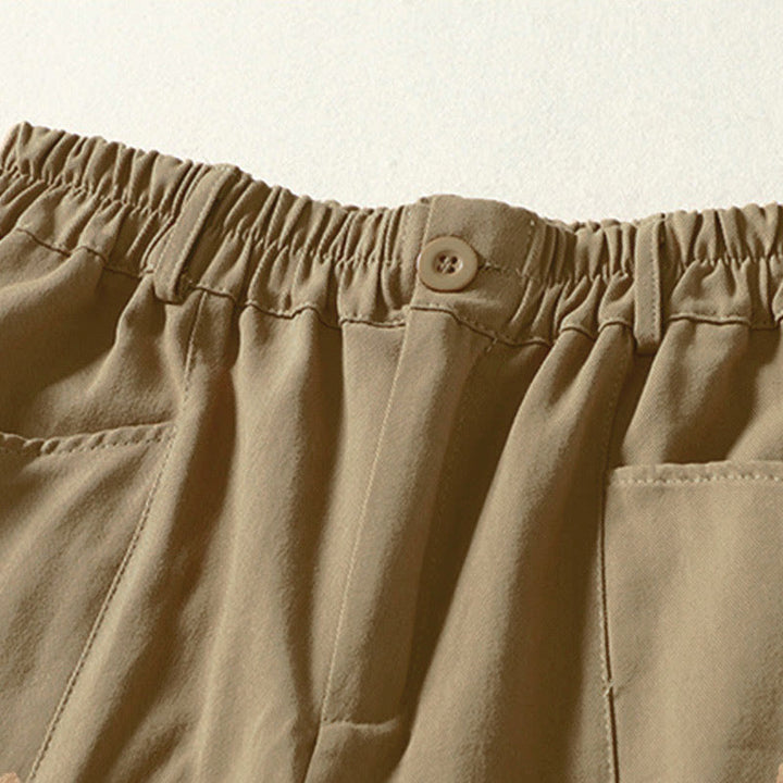 Buddha Stones Pantaloni harem da donna in cotone con tasche, lunghezza alla caviglia, con bottoni e cerniera, stile semplice autunnale - image 12