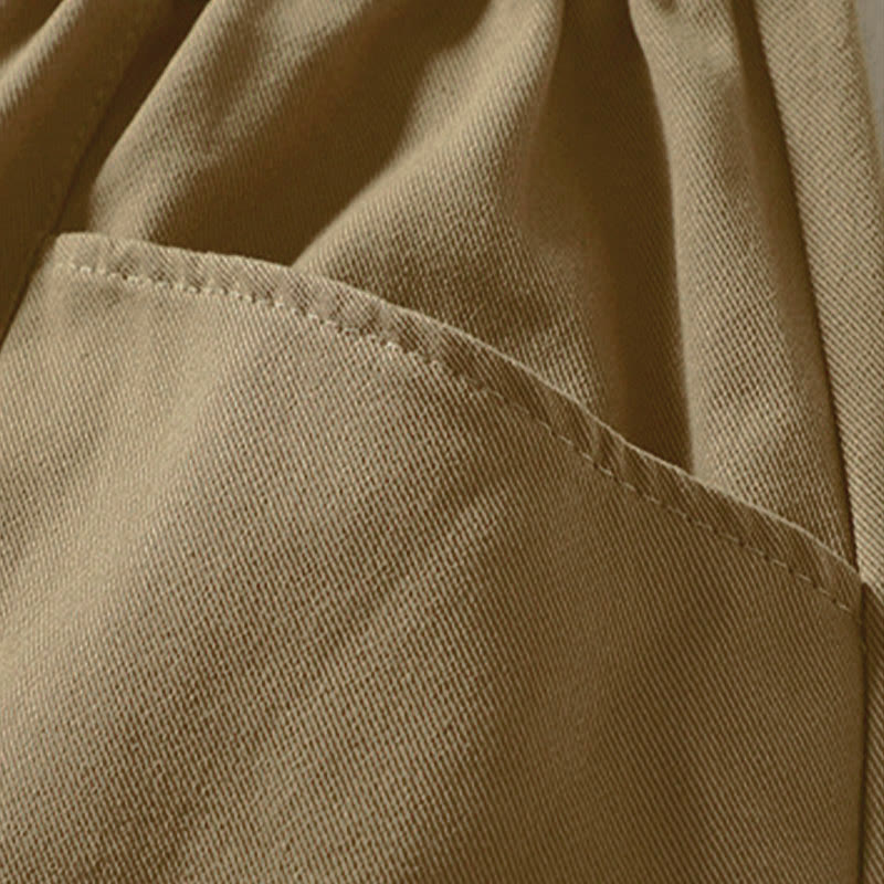 Buddha Stones Pantaloni harem da donna in cotone con tasche, lunghezza alla caviglia, con bottoni e cerniera, stile semplice autunnale - image 13