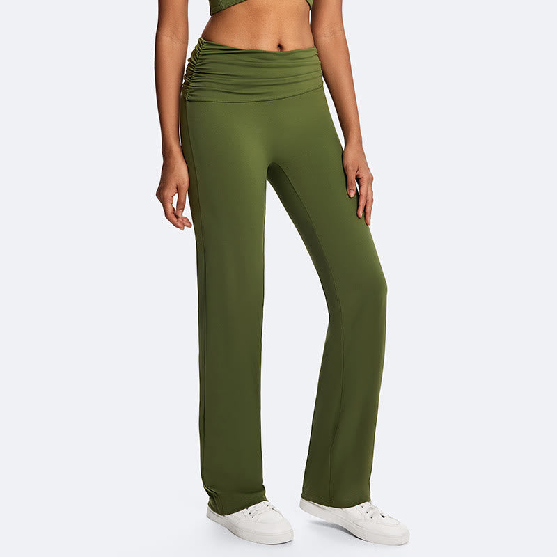 Buddha Stones Top senza maniche senza spalline con scollo all'americana e schiena scoperta, pantaloni a gamba dritta per sport, fitness e yoga - OliveDrab (solo pantaloni) - US14, UK/AU18, EU46 (2XL) - image 10