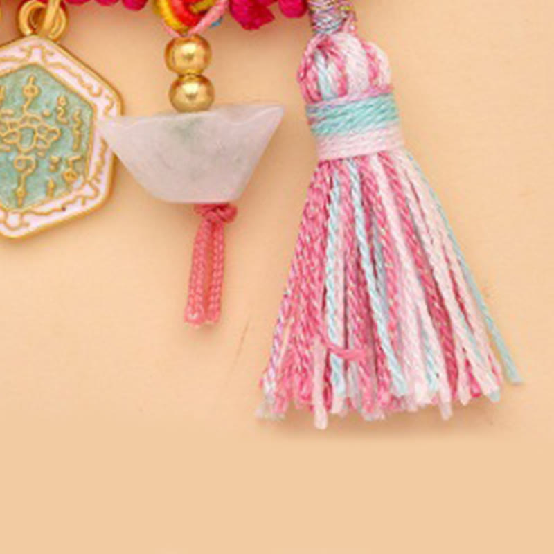 Buddha Stones Spilla portafortuna con fibbia della pace e manico Ruyi, simbolo dell'anno del cavallo Fu, loto, attrae fortuna - image 12